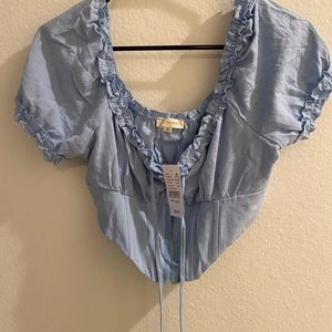 Pacsun LA hearts blue corset top size medium